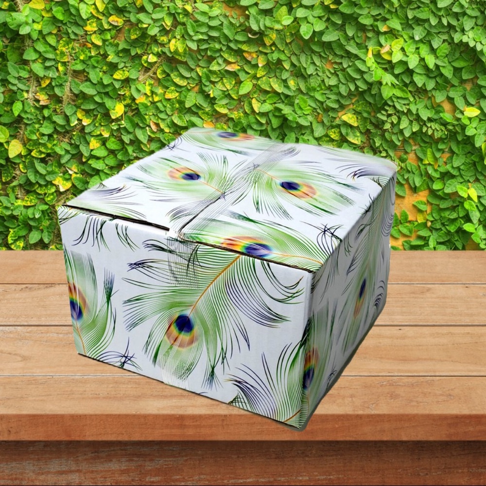 CLEARANCE 10 (6X6X4) Peacock Boxes PRICE IS FIRM - Picture 3 of 6